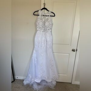 Elegant White Lace Gown
